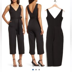 NWT Sam Edelman Crop Wide Leg Sleeveless Jumpsuit - Black
